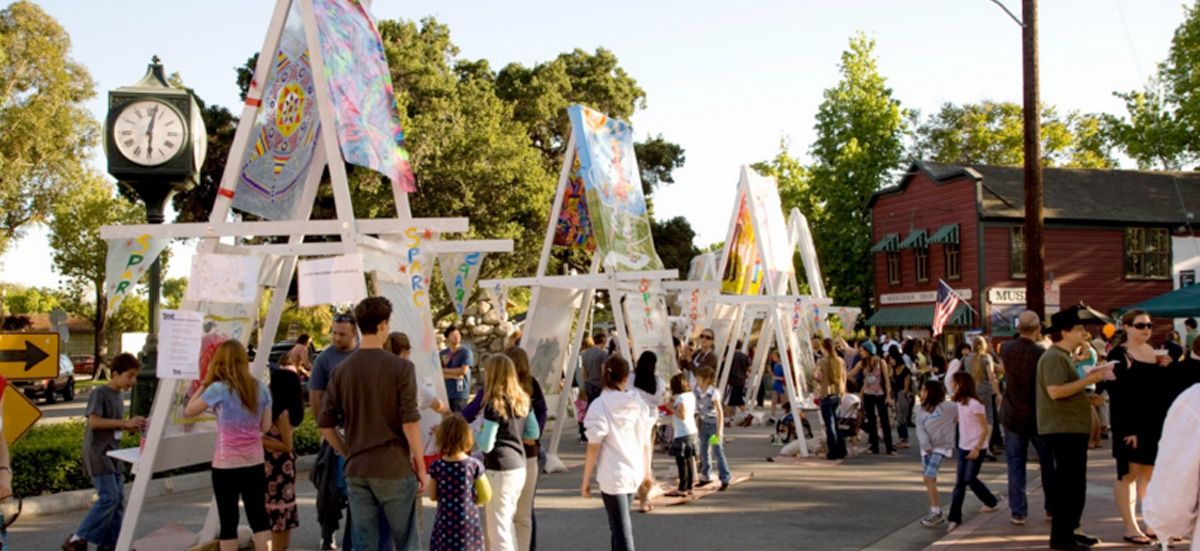 Giant Easels For The Eclectic Music Festival, South Pasadena